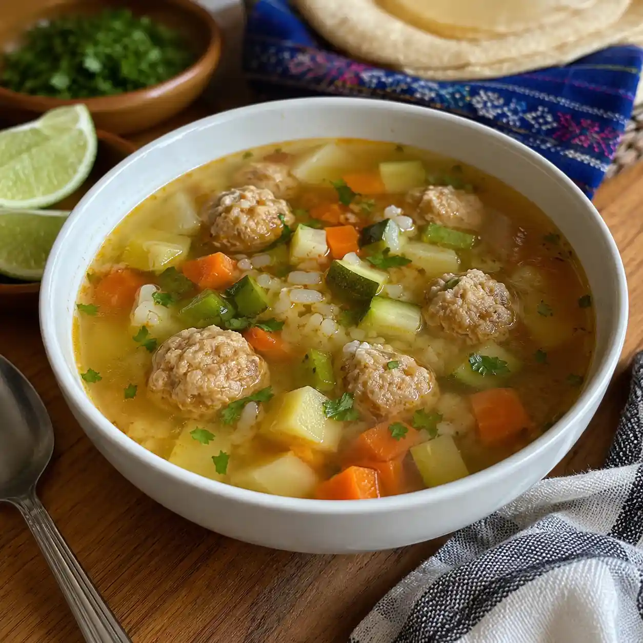 Sopa de albóndigas