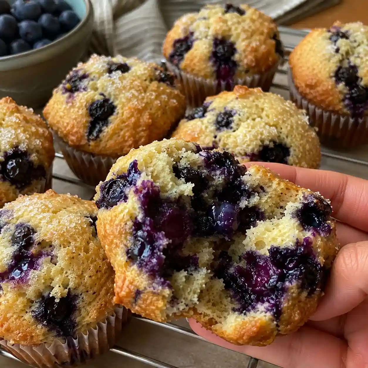 Muffins de arándanos
