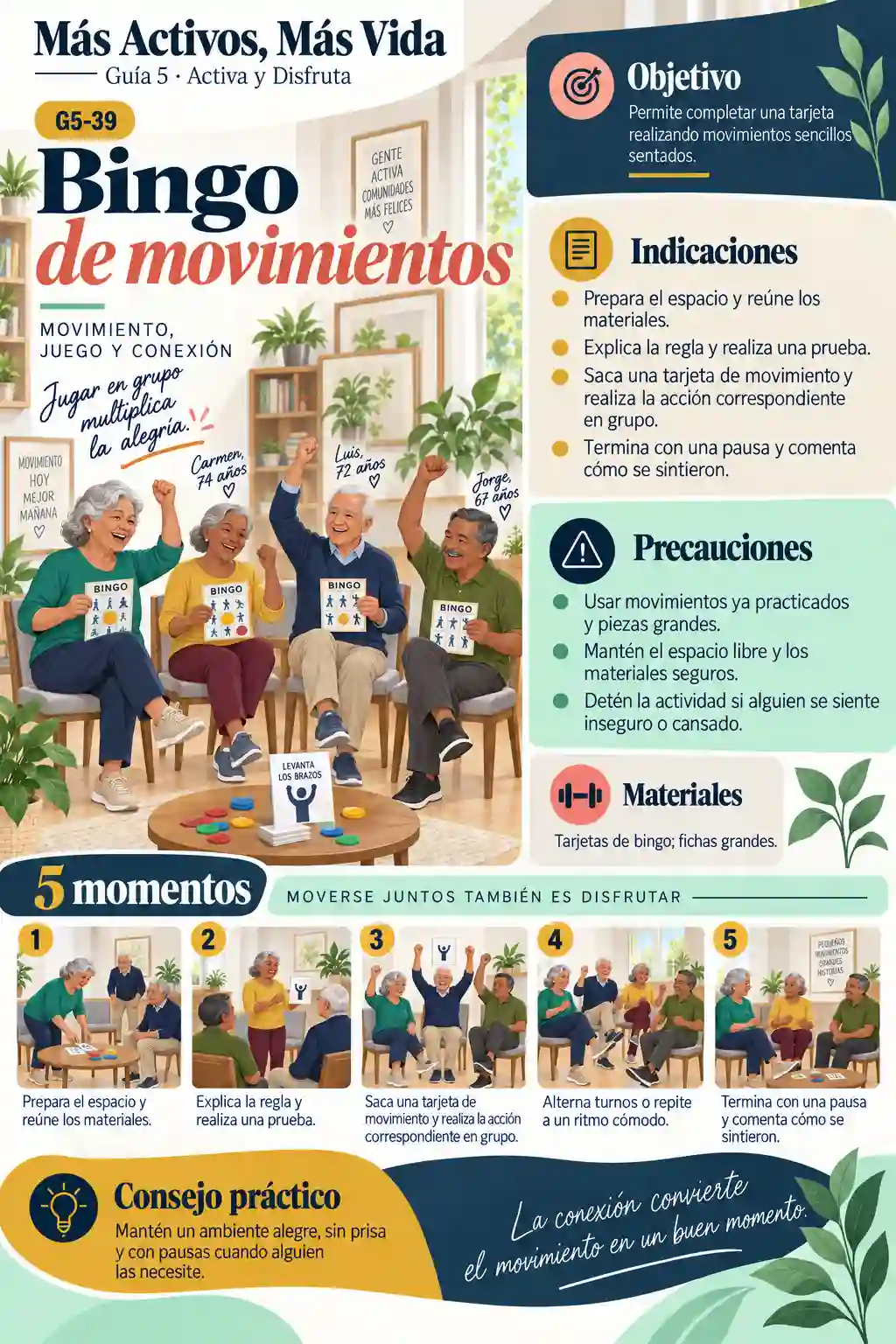 Guía 5: bingo de movimientos